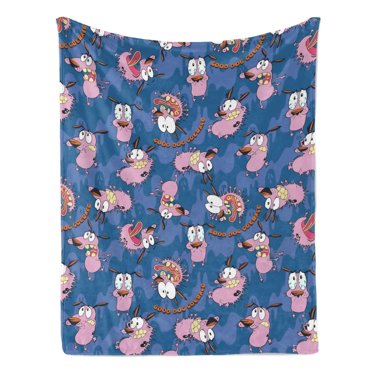 Cowardly Dog - Courage Pink Cartoon Blanket Soft Funny Throw Blanket Cozy Lightweight Plush Portable Cover Blanket For Sofa,Warm Gift For Birthday,Christmas,Multiple Blanket