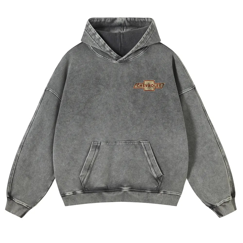 Men's 380g Vintage American Classic Hoodie - Badge Number Slogan Back Print, Loose Fit Tops, Premium Fabric Sweatshirt for Autumn, Jeans, Spring, Cotton, Long Sleeve