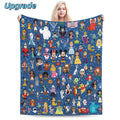 [SummerVibes] DISNEY CLASSIC Characters Blanket, Super Soft Print Throw Blanket for Kids/Adults, Cute Cartoon Movie Characters, Cozy Bed Sofa Blanket