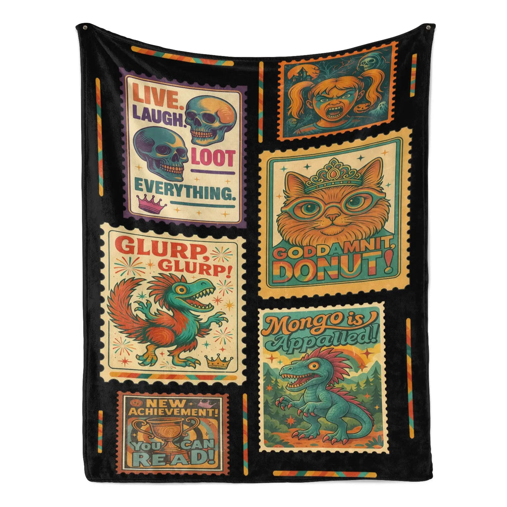 Dungeon Crawler Carl Flannel Throw Blanket Soft Funny Throw Blanket Cozy Lightweight Plush Portable Cover Blanket For Sofa,Warm Gift For Birthday,Christmas,Multiple Blanket