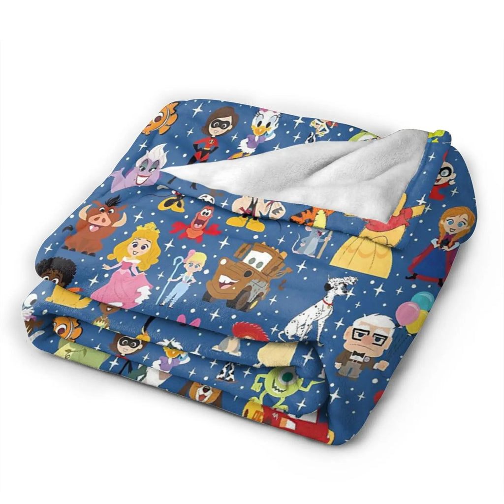 [SummerVibes] DISNEY CLASSIC Characters Blanket, Super Soft Print Throw Blanket for Kids/Adults, Cute Cartoon Movie Characters, Cozy Bed Sofa Blanket