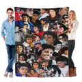 Michael Jackson Music Legend Fleece Throw Blanket - Fleece Fabric, Wrinkle-Resistant, Flannel Weave, Iconic Collage, HD Print, Durable, Breathable, Lightweight, Multi-Size (60in Option), All Seasons, for Adults’ Bed & Couch, Home & Travel