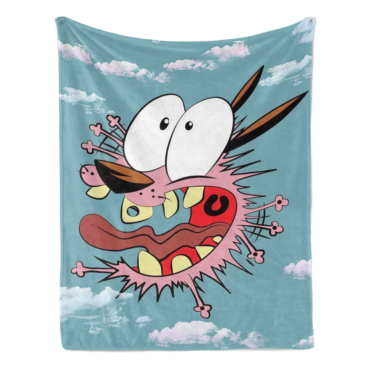 Cowardly Dog - Courage Pink Cartoon Blanket Soft Funny Throw Blanket Cozy Lightweight Plush Portable Cover Blanket For Sofa,Warm Gift For Birthday,Christmas,Multiple Blanket