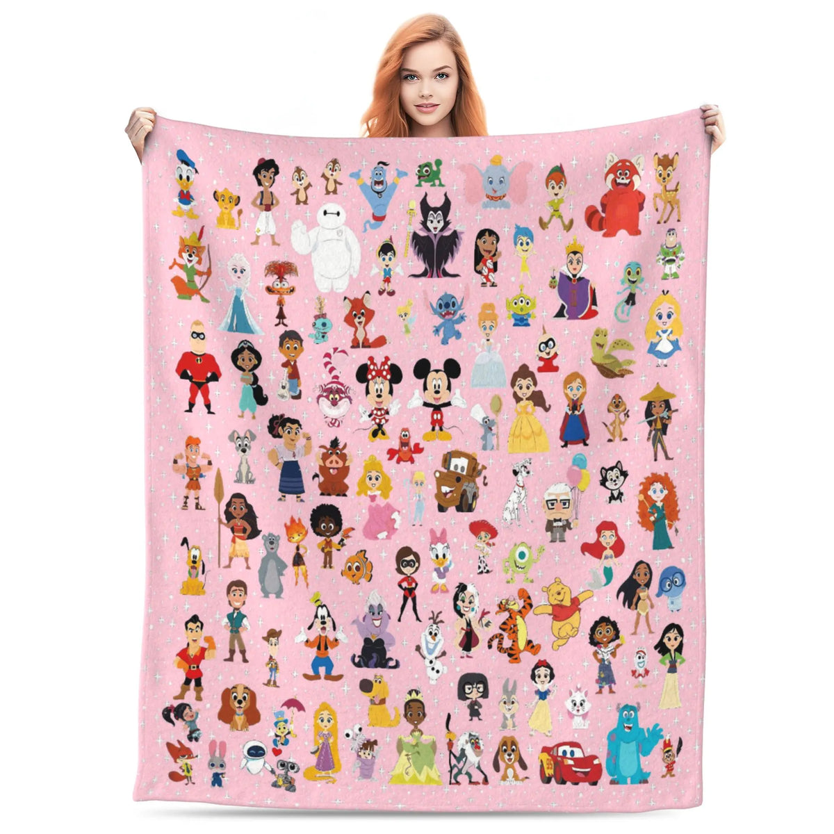 [SummerVibes] DISNEY CLASSIC Characters Blanket, Super Soft Print Throw Blanket for Kids/Adults, Cute Cartoon Movie Characters, Cozy Bed Sofa Blanket