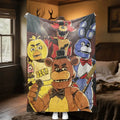 FNAF Avatar Animal Character Plush Throw Blanket - Soft Fluffy Fleece, Lightweight Cozy Warm, Machine Washable for Bed Sofa, Perfect Christmas Gift