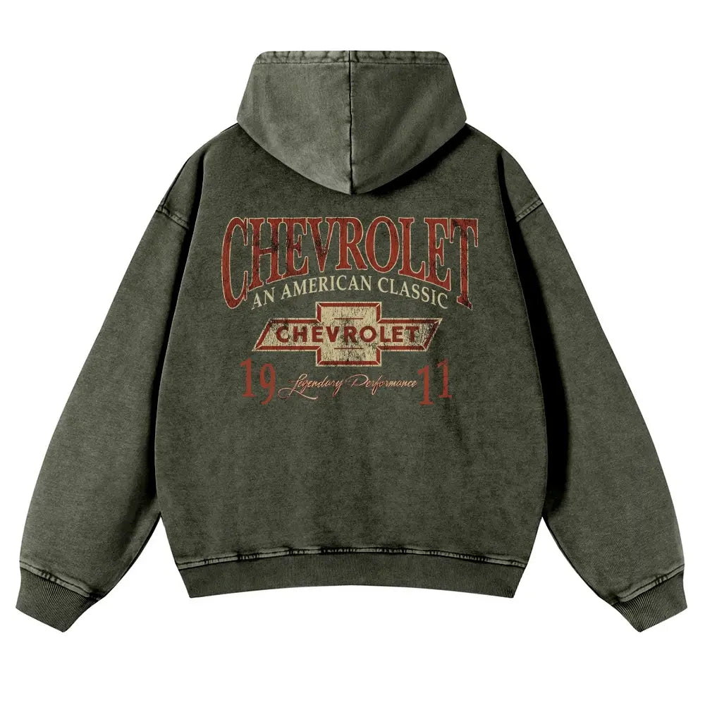 Men's 380g Vintage American Classic Hoodie - Badge Number Slogan Back Print, Loose Fit Tops, Premium Fabric Sweatshirt for Autumn, Jeans, Spring, Cotton, Long Sleeve